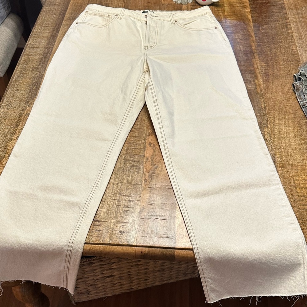 wild fable Cream Straight-Leg Jeans